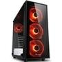 Gabinete Gamer Sharkoon TG4 Red sem Fonte, Mid Tower, USB 3.0, 4 Fans, Preto com Lateral em Vidro