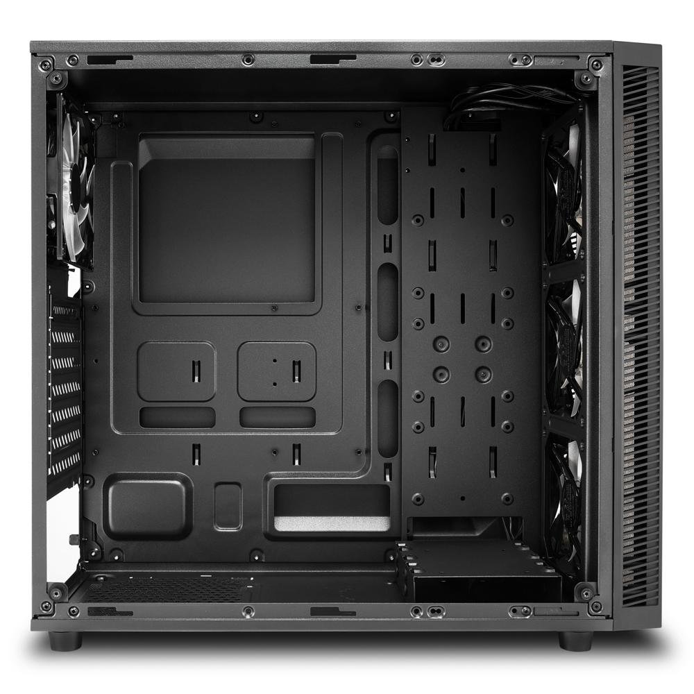 Gabinete Gamer Sharkoon TG4 Red sem Fonte, Mid Tower, USB 3.0, 4 Fans, Preto com Lateral em Vidro