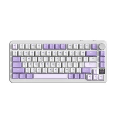 Teclado Mecânico Sem Fio Attack Shark X85PRO, RGB, Tela Integrada, Tri-Mode Wireless Bluetooth USB-C, Lavender - X85PRO