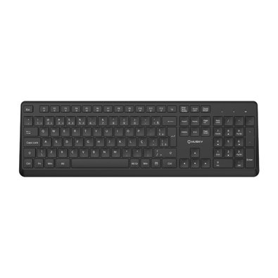 Teclado Office Husky Vero 200 Sem Fio 2.4GHz, Silencioso, Perfil Baixo, Full Size ABNT2, Preto - HTO200PT