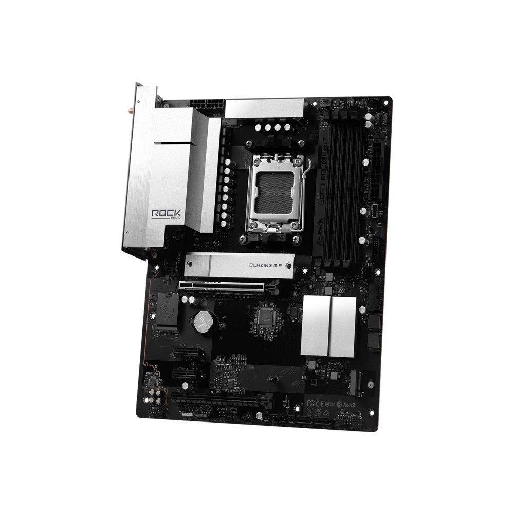 Placa-Mãe ASRock B850 Rock WiFi 7, AMD AM5, ATX, DDR5 - 90-MXBU20-A0UAYZ