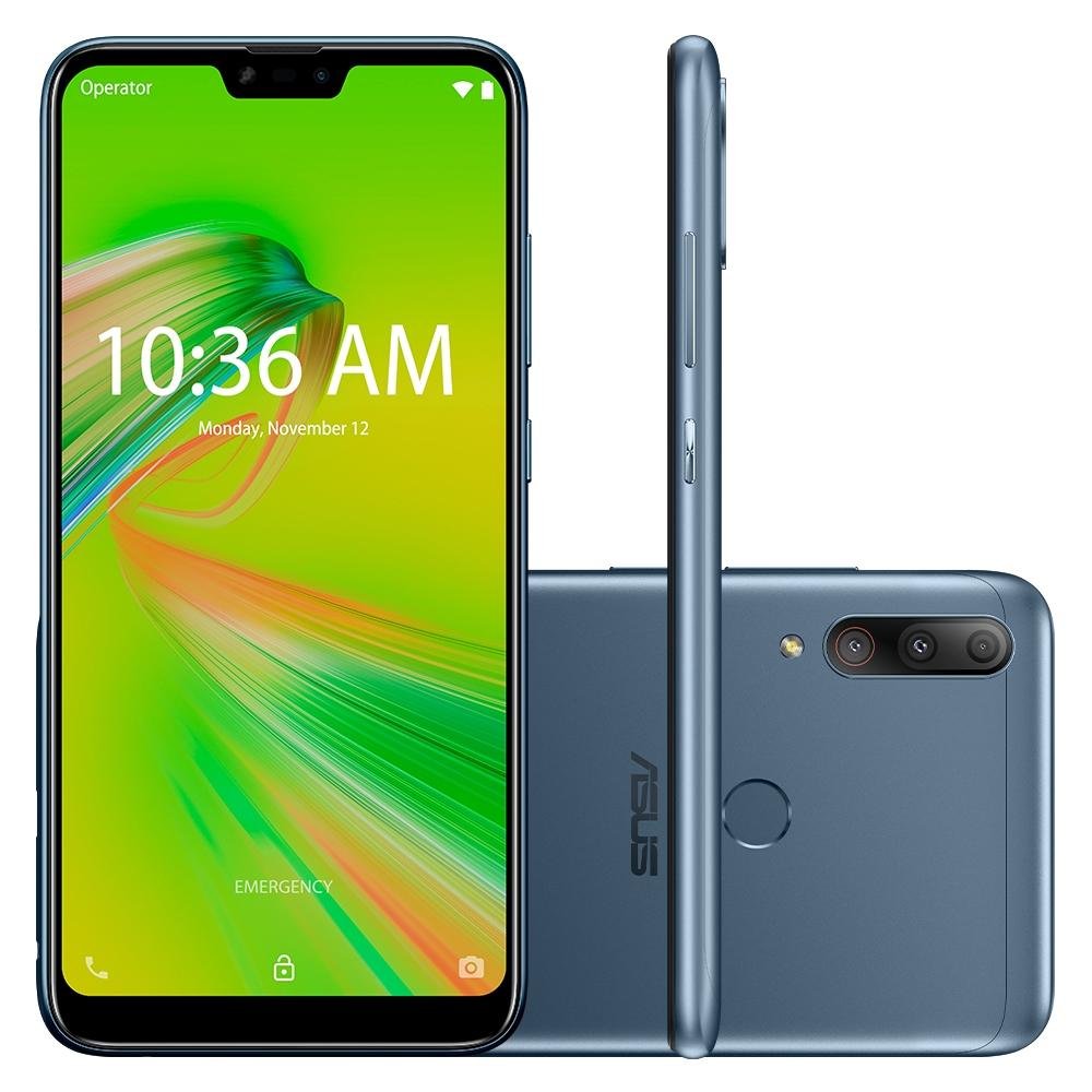 Smartphone Asus Zenfone Max Shot, 64GB, 12MP, Tela 6.2´, Azul - ZB634KL-4D008BR Smartphone Asus Zenfone Max Shot, 64GB, 12MP, Tela 6.2´, Azul - ZB634KL-4D008BR
