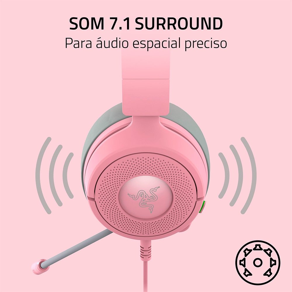 Razer Kraken Kitty V3 X Quartz Edition | KaBuM!