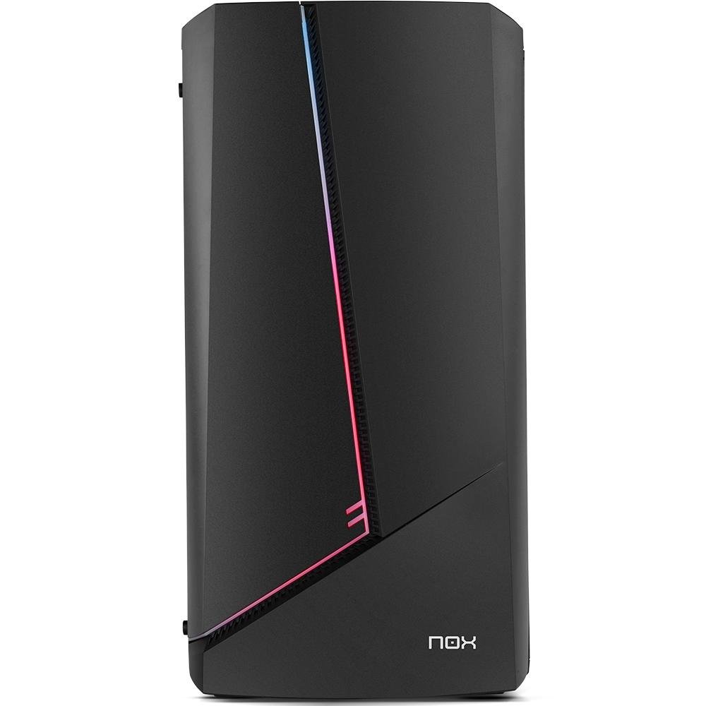 Gabinete Gamer NOX Infinity Alpha, ARGB Rainbow, Lateral em Vidro, 1x Cooler, Preto - NXINFINTYALPHA Gabinete Gamer NOX Infinity Alpha, ARGB Rainbow, Lateral em Vidro, 1x Cooler, Preto - NXINFINTYALPHA