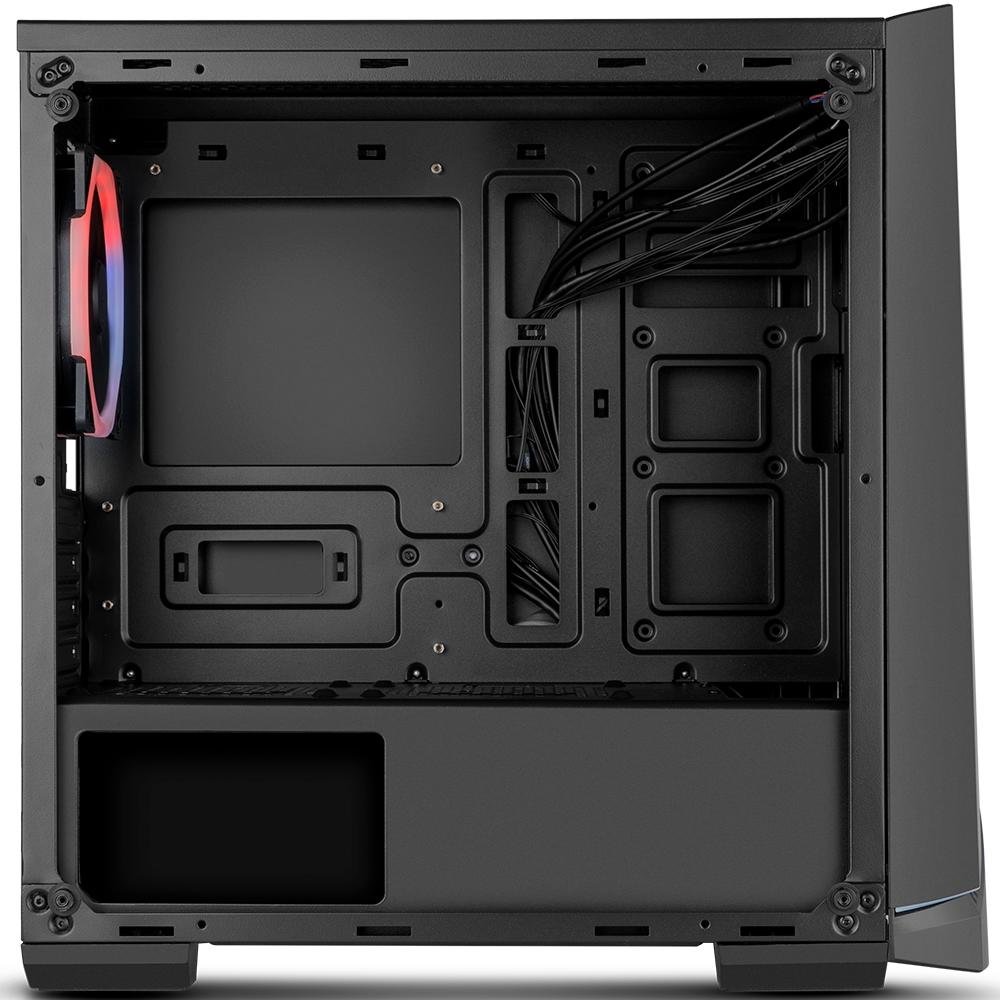 Gabinete Gamer NOX Infinity Alpha, ARGB Rainbow, Lateral em Vidro, 1x Cooler, Preto - NXINFINTYALPHA Gabinete Gamer NOX Infinity Alpha, ARGB Rainbow, Lateral em Vidro, 1x Cooler, Preto - NXINFINTYALPHA