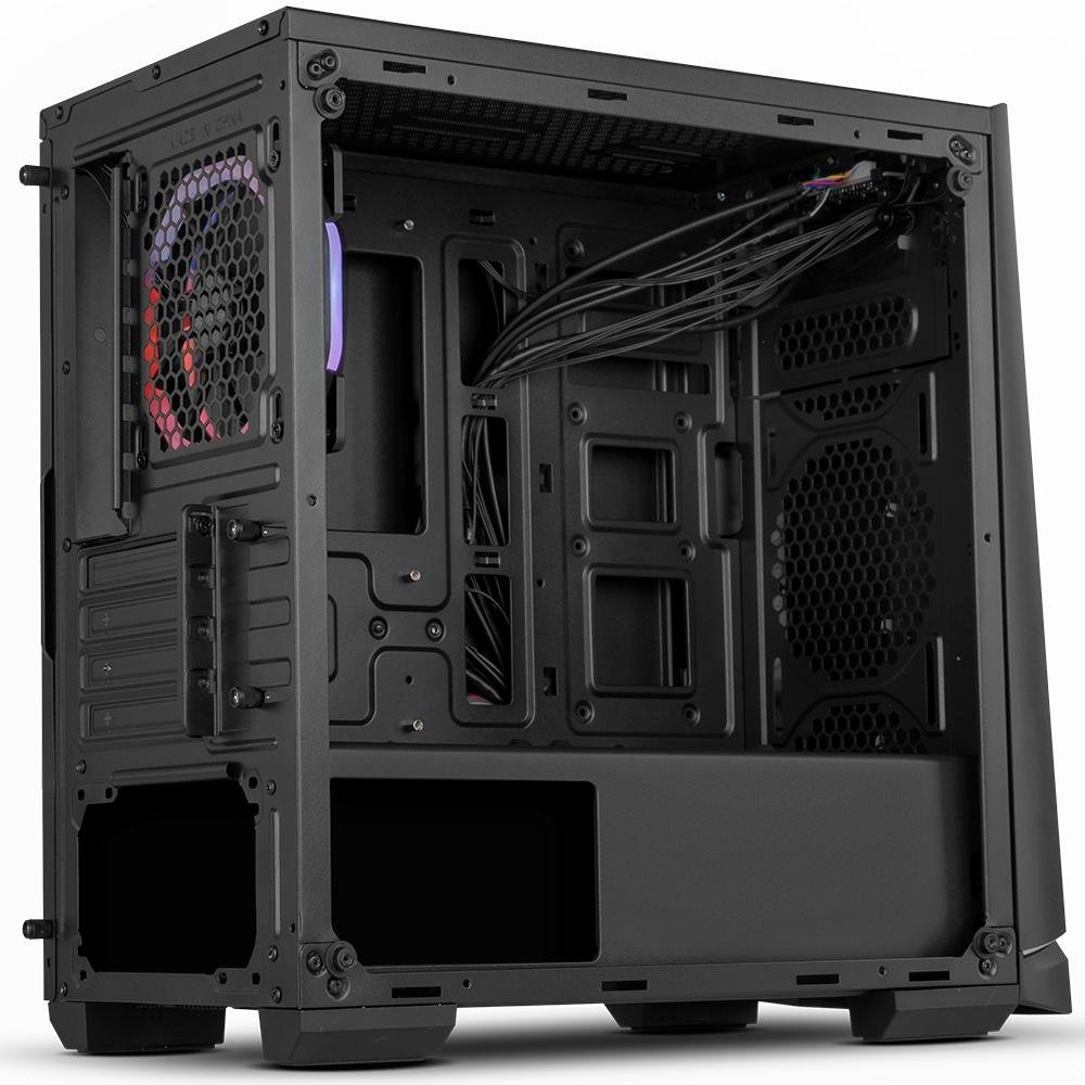 Gabinete Gamer NOX Infinity Alpha, ARGB Rainbow, Lateral em Vidro, 1x Cooler, Preto - NXINFINTYALPHA Gabinete Gamer NOX Infinity Alpha, ARGB Rainbow, Lateral em Vidro, 1x Cooler, Preto - NXINFINTYALPHA