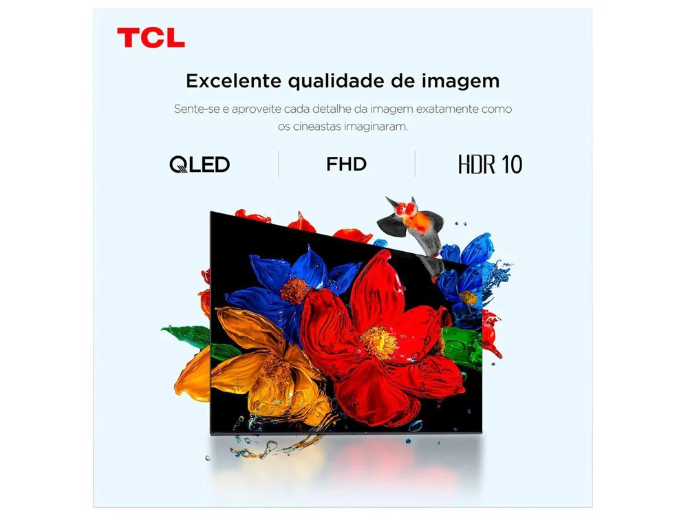 TV 43" TCL Full HD QLED 43S5K Google TV 2 HDMI TV 43" TCL Full HD QLED 43S5K Google TV 2 HDMI