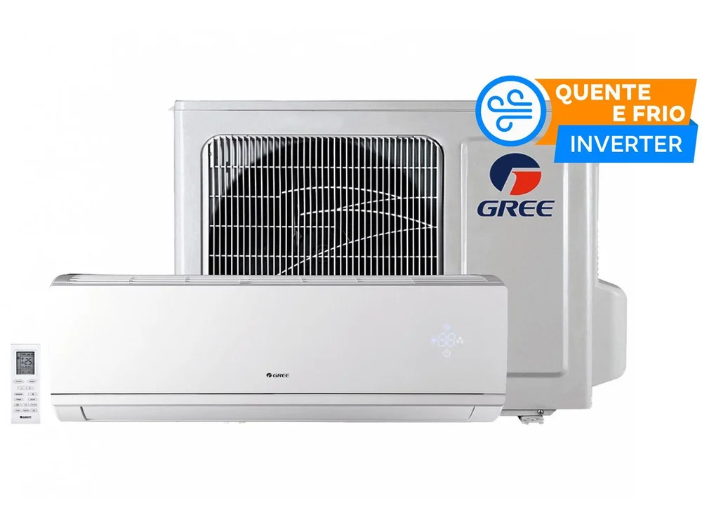 Ar Condicionado Split Hw Inverter, Eco Garden Gree 12000 Btus, Quente/frio, 220V, Monofásico - GWH12QC-D3DNB8M Ar Condicionado Split Hw Inverter, Eco Garden Gree 12000 Btus, Quente/frio, 220V, Monofásico - GWH12QC-D3DNB8M