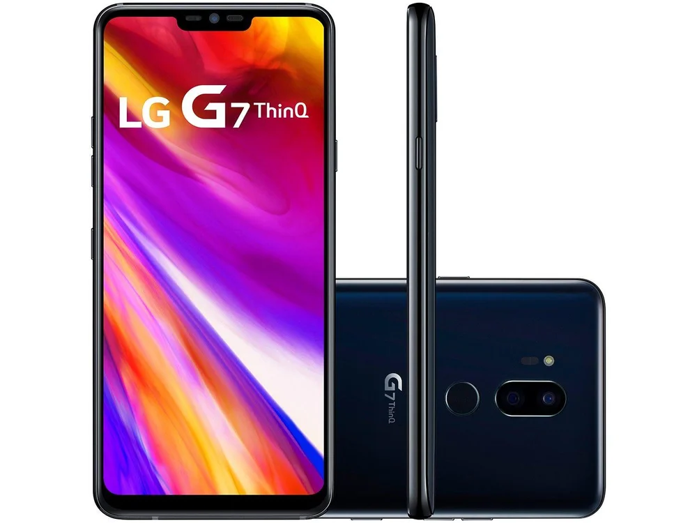 Smartphone LG G7 Thinq, Dual Chip, Android 8.0, Tela 6.1", 64GB, 4G, Câmera 16MP, Preto Smartphone LG G7 Thinq, Dual Chip, Android 8.0, Tela 6.1", 64GB, 4G, Câmera 16MP, Preto