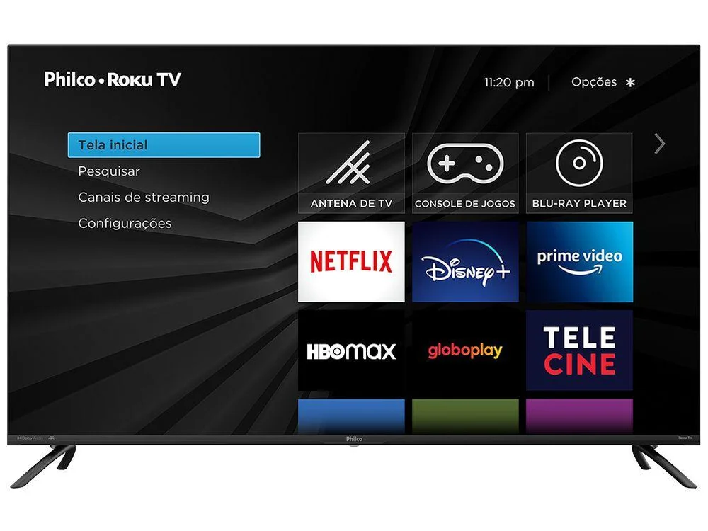 Smart TV Philco 50 Polegadas, LED, 4K Ultra HD, 2 USB, 3 HDMI, Com Wi-Fi, Roku, Mídia Cast, Sleep Timer, 60hz - PTV50RCG70BL Smart TV Philco 50 Polegadas, LED, 4K Ultra HD, 2 USB, 3 HDMI, Com Wi-Fi, Roku, Mídia Cast, Sleep Timer, 60hz - PTV50RCG70BL