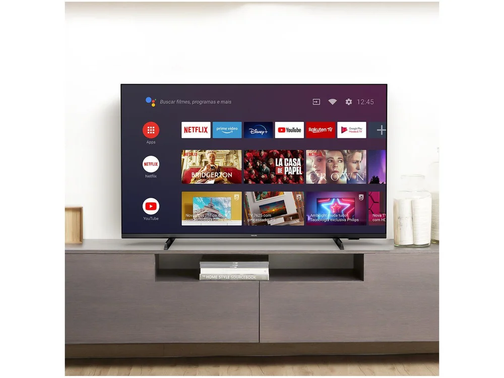 Smart TV Philips 65PUG7406/78, 65 Polegadas, LED, 4K UHU, HDMI, USB, Bluetooth, Dolby Vision, Dolby Atmos, Bordas Ultrafinas Smart TV Philips 65PUG7406/78, 65 Polegadas, LED, 4K UHU, HDMI, USB, Bluetooth, Dolby Vision, Dolby Atmos, Bordas Ultrafinas