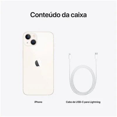 Apple iPhone 13 128GB Estelar Tela 61 | KaBuM