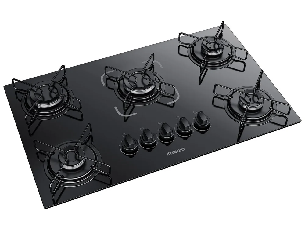 Cooktop Itatiaia Essencial 5 Bocas Mesa Vidro Preto Bivolt Cooktop Itatiaia Essencial 5 Bocas Mesa Vidro Preto Bivolt