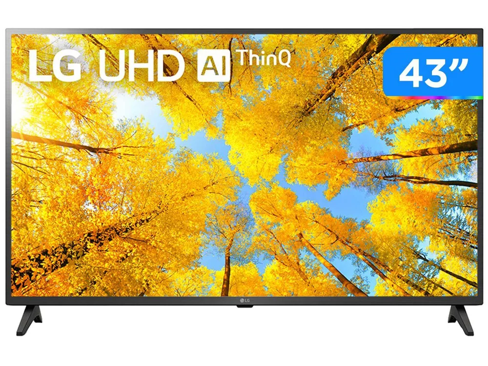 Smart TV LG 43 Polegadas 4K, Wi-Fi, Bluetooth, UHD, HDR, Thinq AI, Smart Magic, Google Alexa - 43UQ7500 Smart TV LG 43 Polegadas 4K, Wi-Fi, Bluetooth, UHD, HDR, Thinq AI, Smart Magic, Google Alexa - 43UQ7500