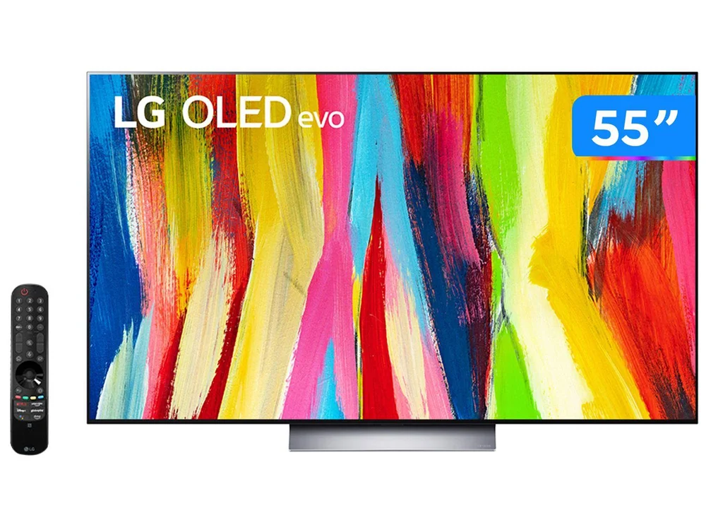 Smart TV LG 55 Polegadas OLED 4K, Wi-Fi, Com ThinQ AI, Google, Alexa - OLED55C2PSA Smart TV LG 55 Polegadas OLED 4K, Wi-Fi, Com ThinQ AI, Google, Alexa - OLED55C2PSA