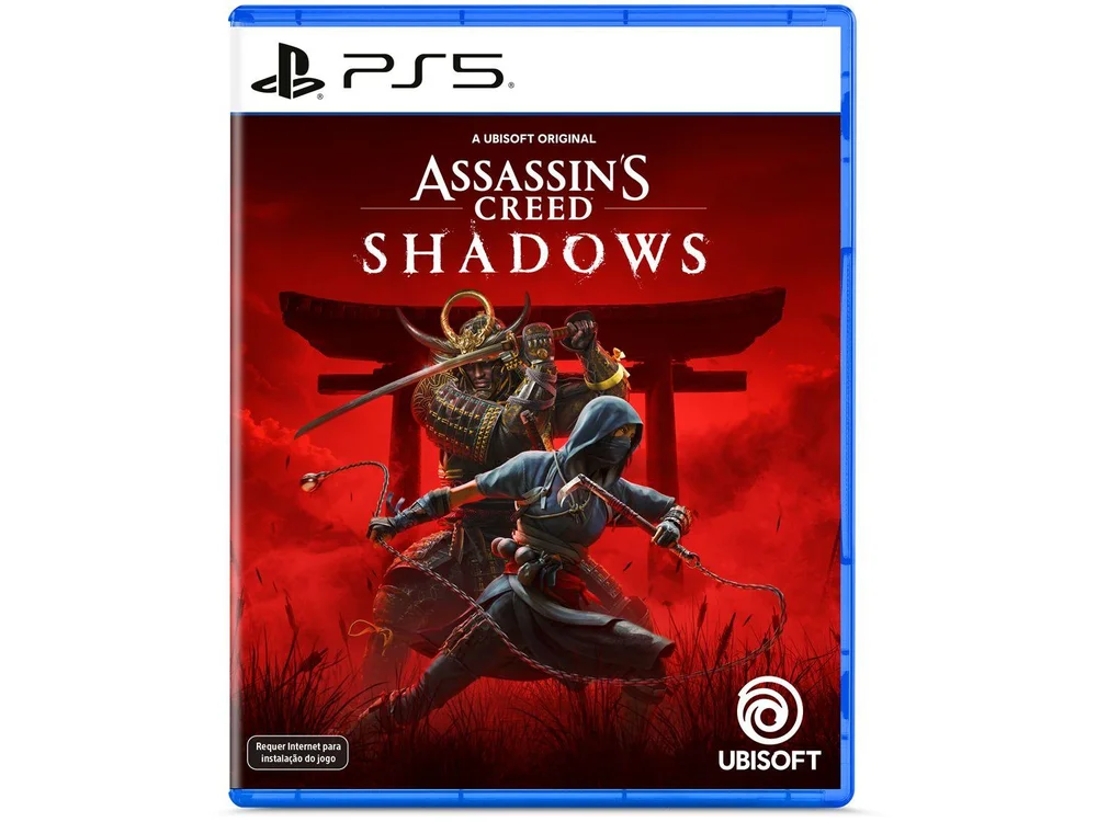 Jogo Assassin's Creed Shadows Ps5 Mídia Física Jogo Assassin's Creed Shadows Ps5 Mídia Física