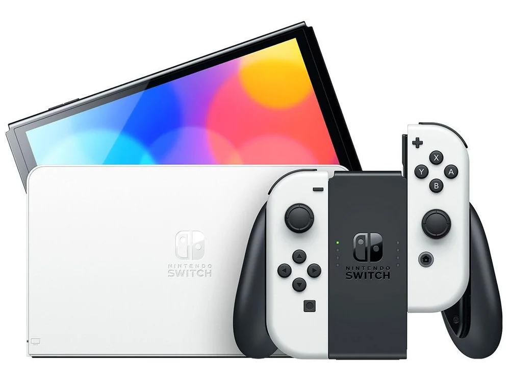 Nintendo Swich 64GB 2 Controles Joy-Con Branco 3 M