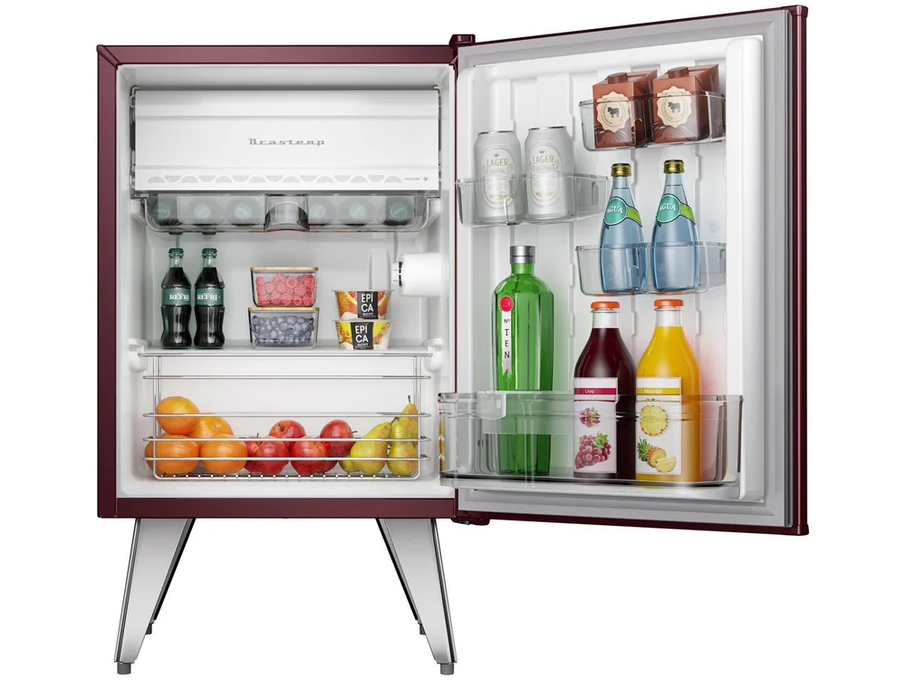 Frigobar Brastemp 76L Marsála Retrô BRA08HG Frigobar Brastemp 76L Marsála Retrô BRA08HG
