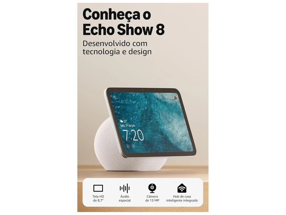 Echo Show 8 4ª Geração Smart Speaker 8