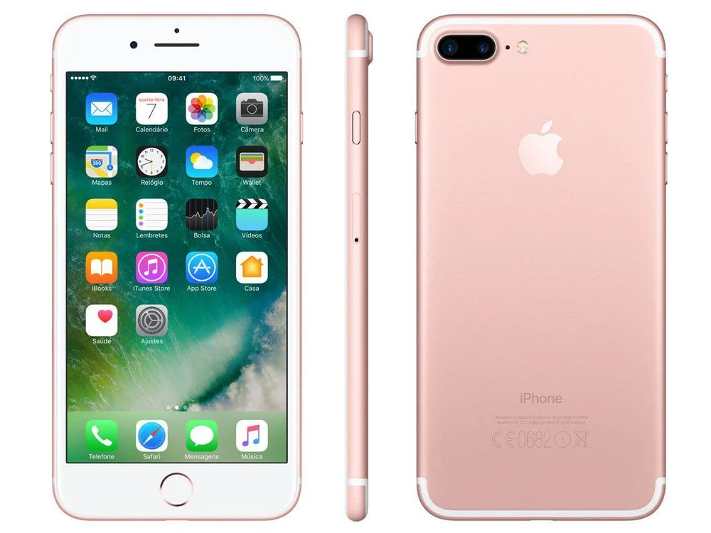 Apple iPhone 7 Plus 256gb Rose Gold 本体 iPhone 7 Plus Apple 256GB Ouro Rosa 4G Tela 5.5”