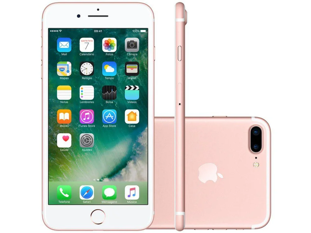 iPhone 7 Plus Apple 256GB Ouro Rosa 4G Tela 5.5”