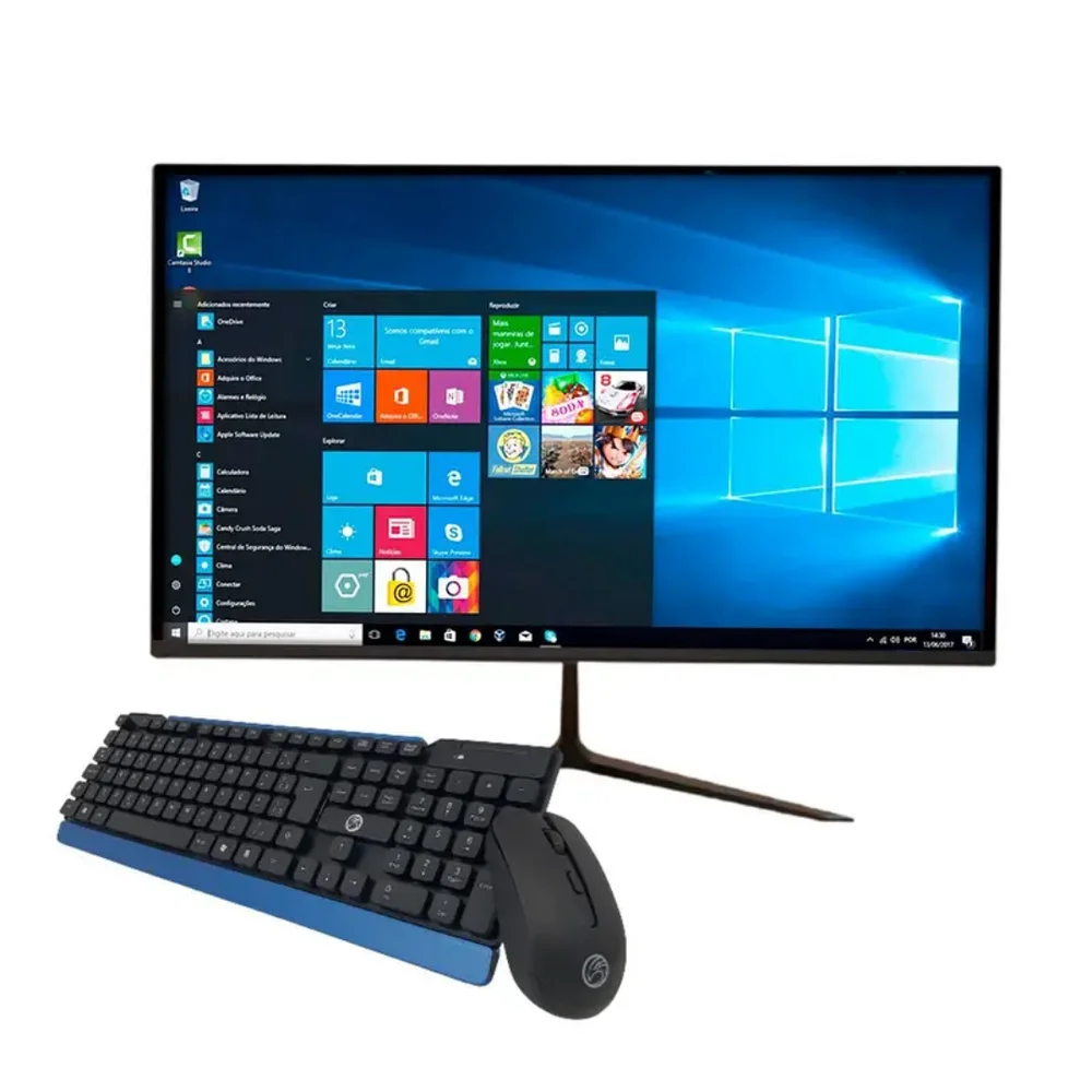 Computador All In One 21.5 i5-8400 8GB SSD 240GB Windows 11 + Kit Sem Fio em Campinas - foto 3