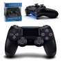 Controle Doubleshock Para Ps4 Sem Fio Joystick PC Vibração Preto