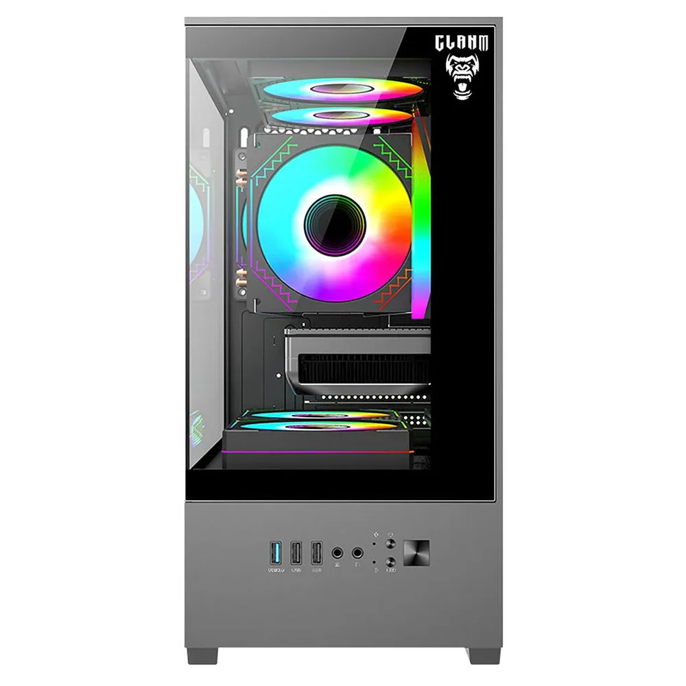 Gabinete Gamer Clanm Megalon Aquario Vidro Premium Capacidade Para Até 5 Ventoinhas De 120mm Gabinete Gamer Clanm Megalon Aquario Vidro Premium Capacidade Para Até 5 Ventoinhas De 120mm