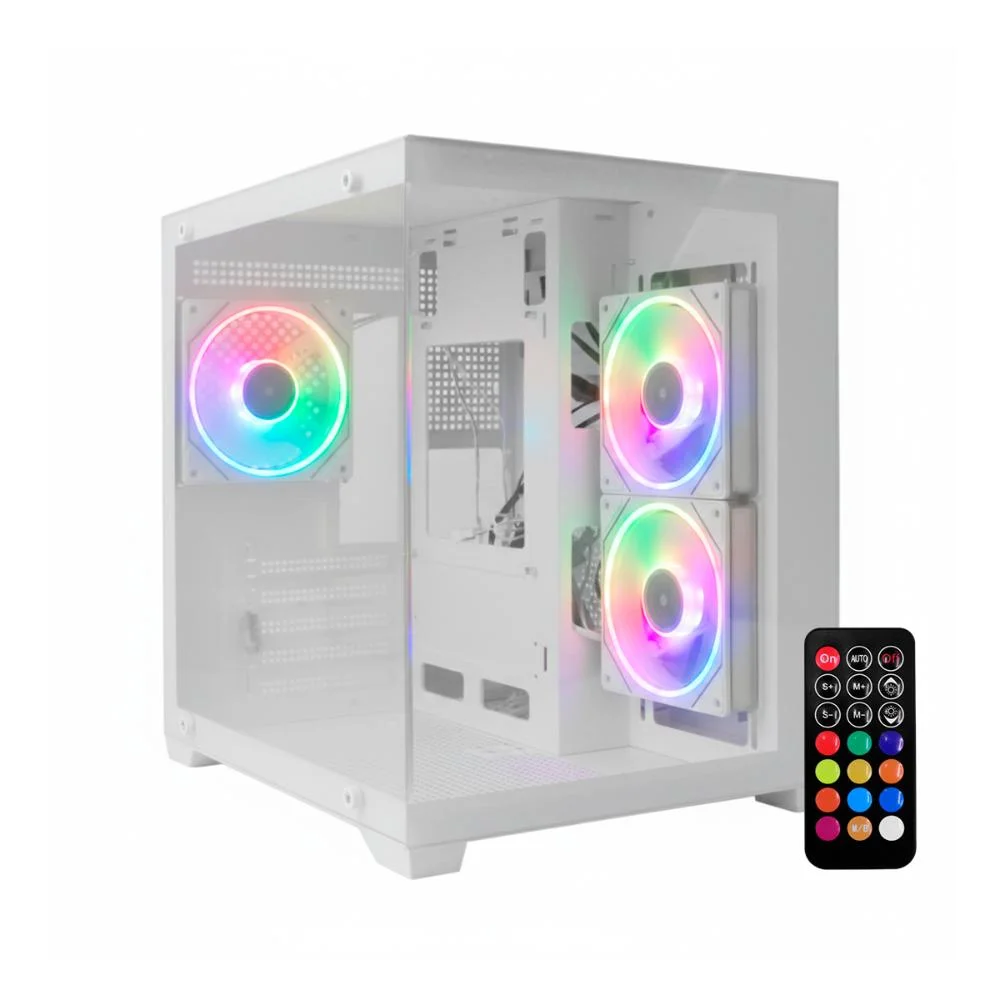 Gabinete PC Gamer Branco Com Lateral De Vidro Temperado, Suporte Water Cooler 240mm E Usb 3.0 Para Alta Performance Gabinete PC Gamer Branco Com Lateral De Vidro Temperado, Suporte Water Cooler 240mm E Usb 3.0 Para Alta Performance