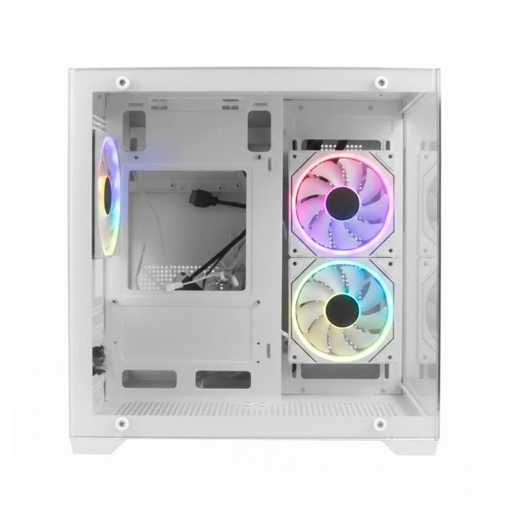 Gabinete PC Gamer Branco Com Lateral De Vidro Temperado, Suporte Water Cooler 240mm E Usb 3.0 Para Alta Performance Gabinete PC Gamer Branco Com Lateral De Vidro Temperado, Suporte Water Cooler 240mm E Usb 3.0 Para Alta Performance