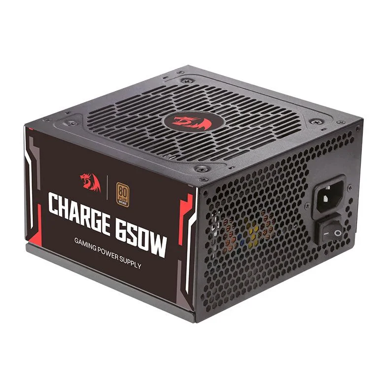 Fonte PC 650w Redragon Charge 80 Plus Bronze, Capacitores 100% Japoneses, Frc-650w Fonte PC 650w Redragon Charge 80 Plus Bronze, Capacitores 100% Japoneses, Frc-650w