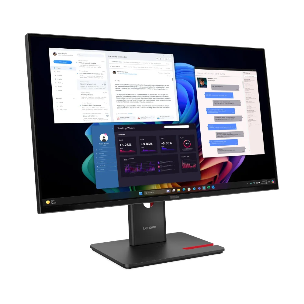 "Monitor Lenovo Thinkvision T27ud-40 27"" 4k Uhd Ips - Ergonomia, Tüv Eye Comfort, Suporte Thinkcentre, Blue Light Free" em Campinas