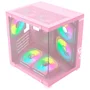 Gabinete Gamer Rosa Candy Grodd Com 5 Fans RGB Estático