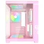 Gabinete Gamer Rosa Candy Grodd Com 5 Fans RGB Estático