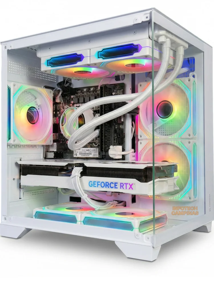 PC Gamer Aquario Branco | i5 12400 | RTX 5060 Ti 8GB White | 32gb Ram | SSD Nvme 1TB | Fonte 750w | Win11 Pro - view 2