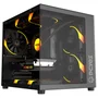 Gabinete Gamer Aquário PCyes Forcefield Mini Black Vulcan, Frontal E Lateral Em Vidro Temperado, Usb 3.0, Micro Atx, Preto - Gffmnbv
