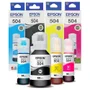 Kit 4 Refil Para T504 L4150 L4160 L4260 L6161 L6171 Tinta Colors