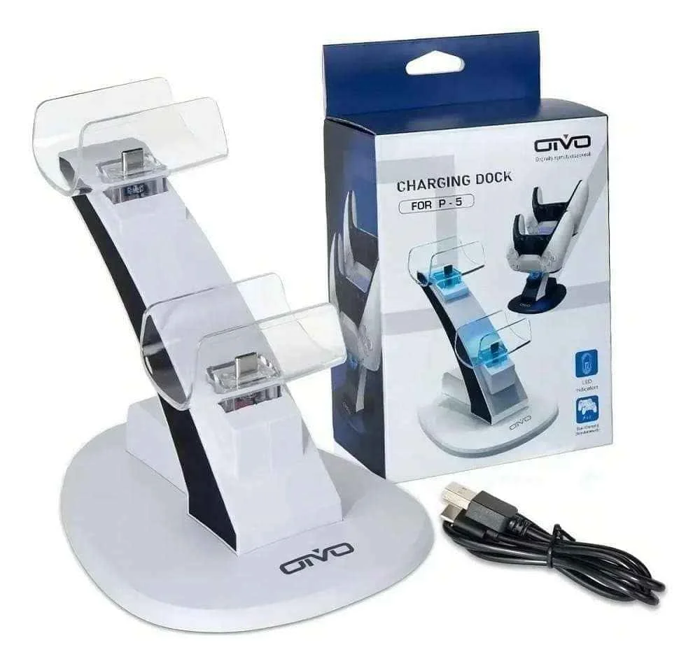 Base Vertical Controle Ps5 Dock For P-5 Para 2 Controles Base Vertical Controle Ps5 Dock For P-5 Para 2 Controles