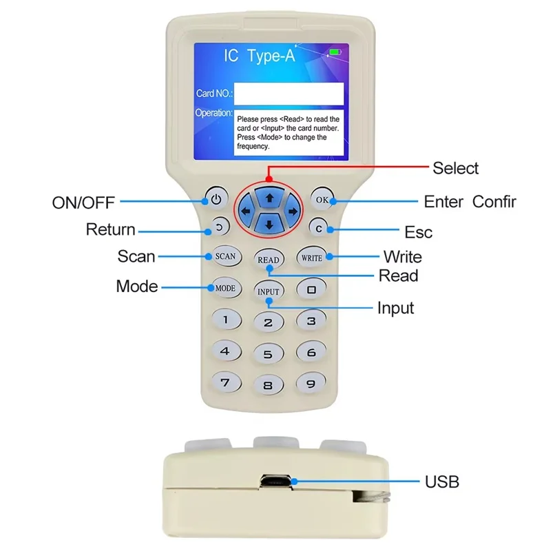 Gravador Rfid 125 Khz E 13,56 Mhz - Md01 Gravador Rfid 125 Khz E 13,56 Mhz - Md01