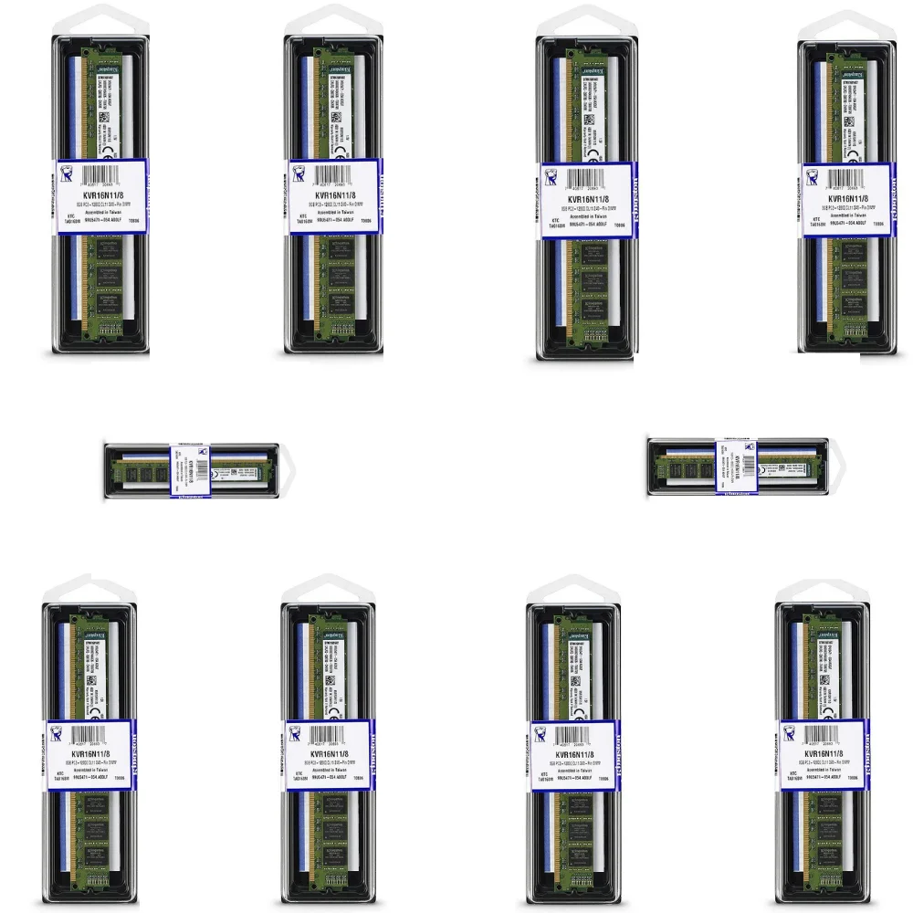 Kit Com 10 Memorias 8GB P/pc Ddr3 Kingston 1600mhz Kvr16n11/8 Kit Com 10 Memorias 8GB P/pc Ddr3 Kingston 1600mhz Kvr16n11/8