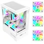 Gabinete Gamer Megalon Snow + 3 Fan Snow RGB - Clanm