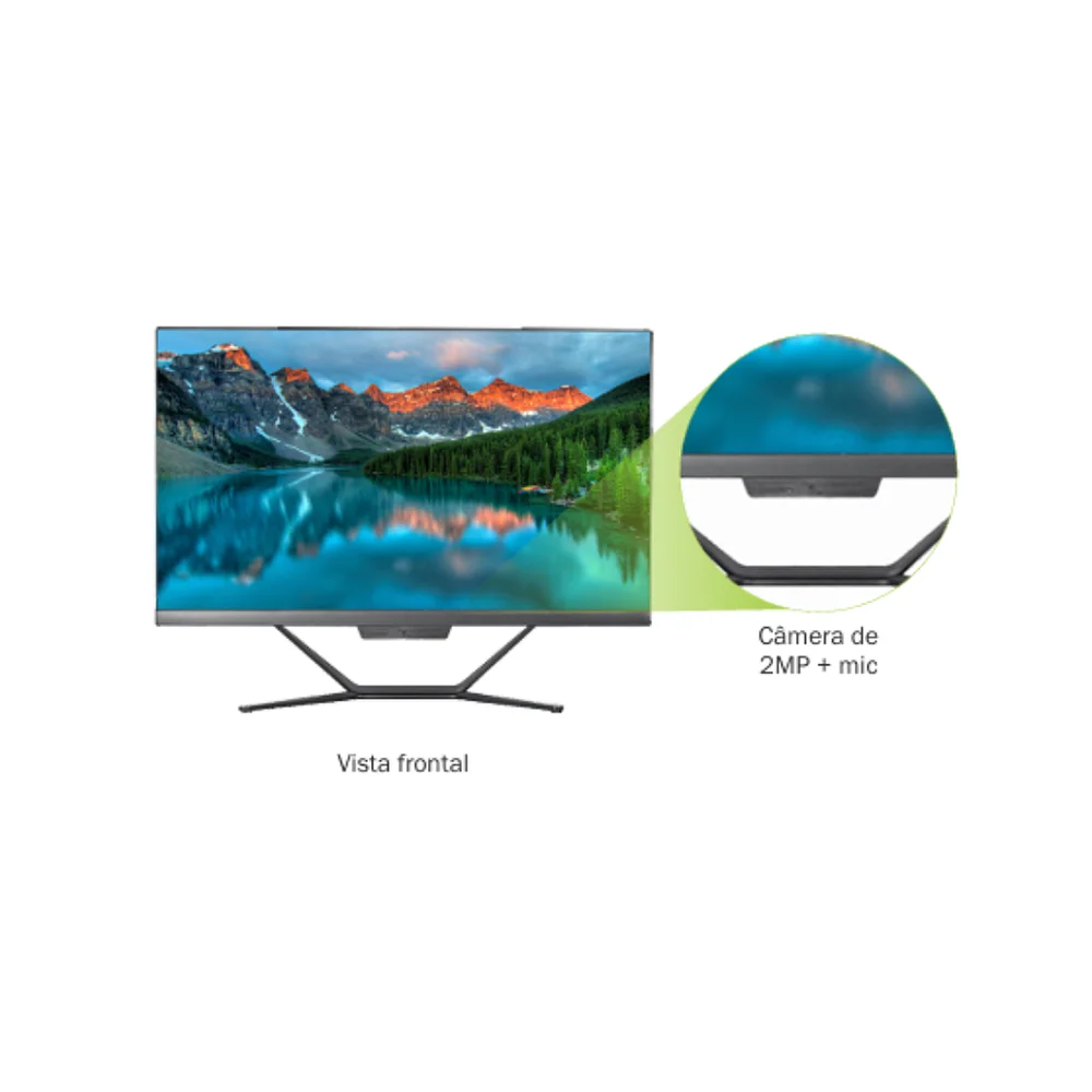 Kit All In One 21.5 Kmex HBA2G2 H610 WiFi AC Bluetooth em Campinas - foto 3