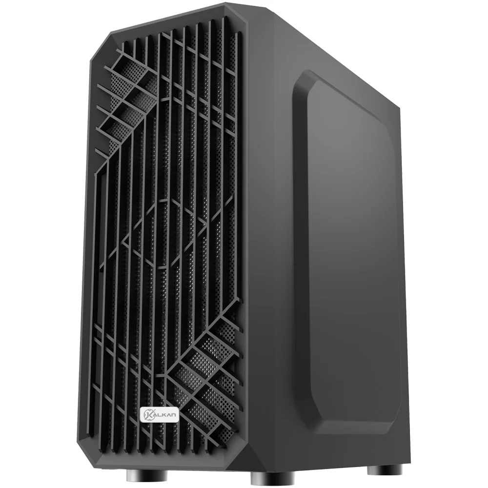 Gabinete Gamer Kalkan Alfern Lite S/fans S/fonte Atx Midtower Lateral Acrílico Usb3.0 Preto - Klk00088