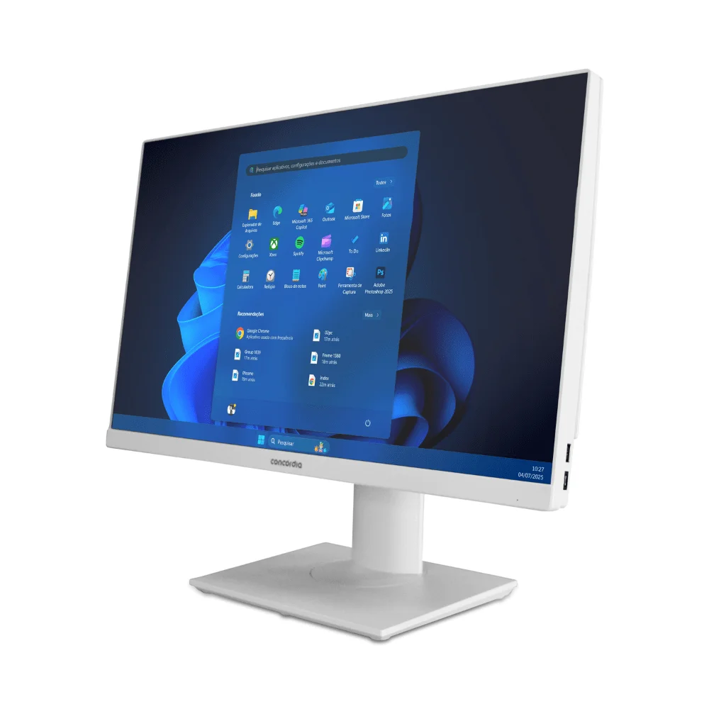 "Computador All In One Concórdia Core i3 14100 8GB Ddr5  SSD 256gb 23.8"" Full Hd  Webcam Wifi Freedos Branco" em Campinas - foto 2
