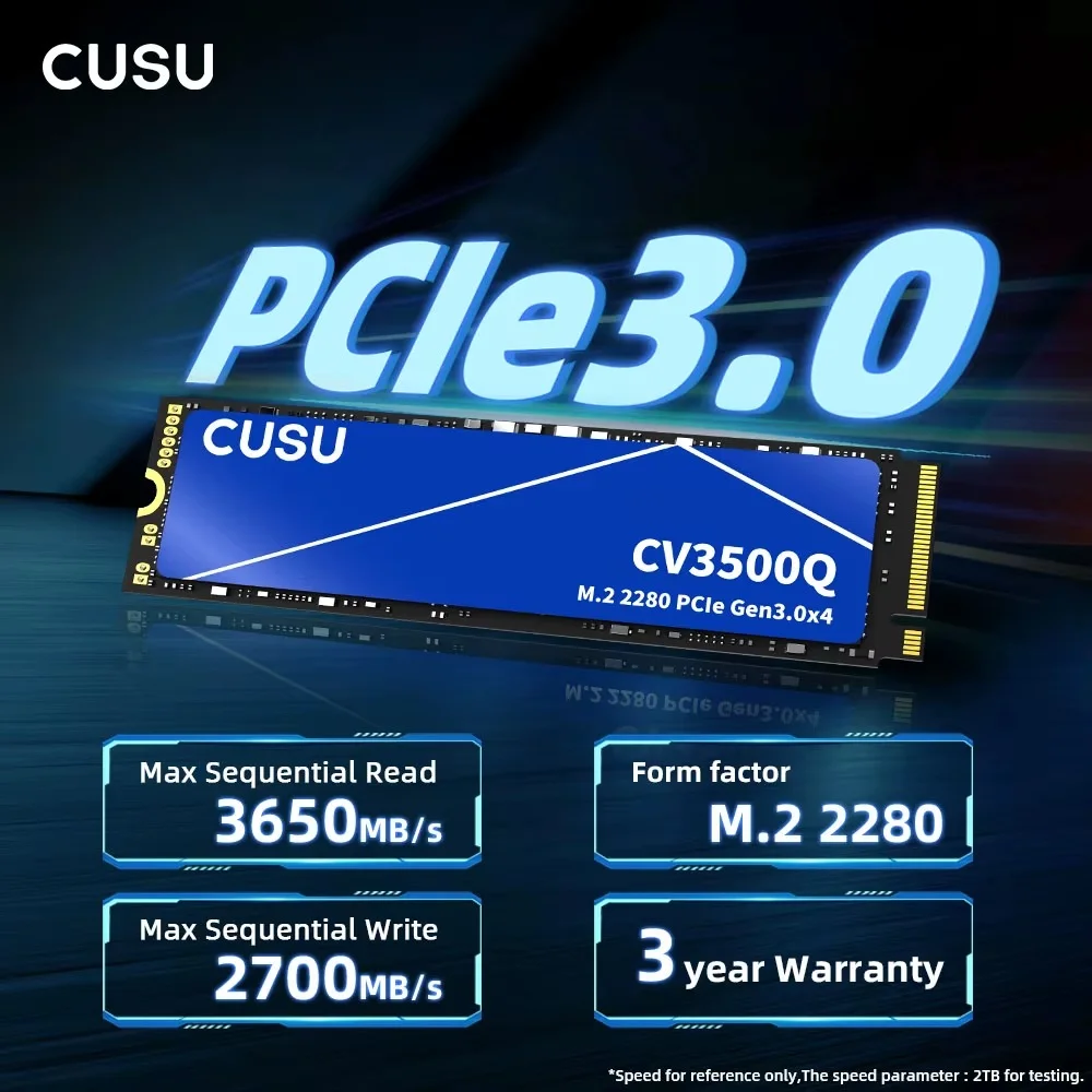 SSD Cusu 256gb Nvme M.2 2280 PCie Gen3 X4 - Até 3500mb/s SSD Cusu 256gb Nvme M.2 2280 PCie Gen3 X4 - Até 3500mb/s
