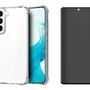 Capa + Película Privacidade Fosca + Câmera P/ Samsung Galaxy S22 Plus