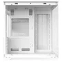 Gabinete Gamer Branco Clanm Grodd Snow mATX Vidro Temperado 3mm 1HD 3SSD 7 Fans USB 3.0