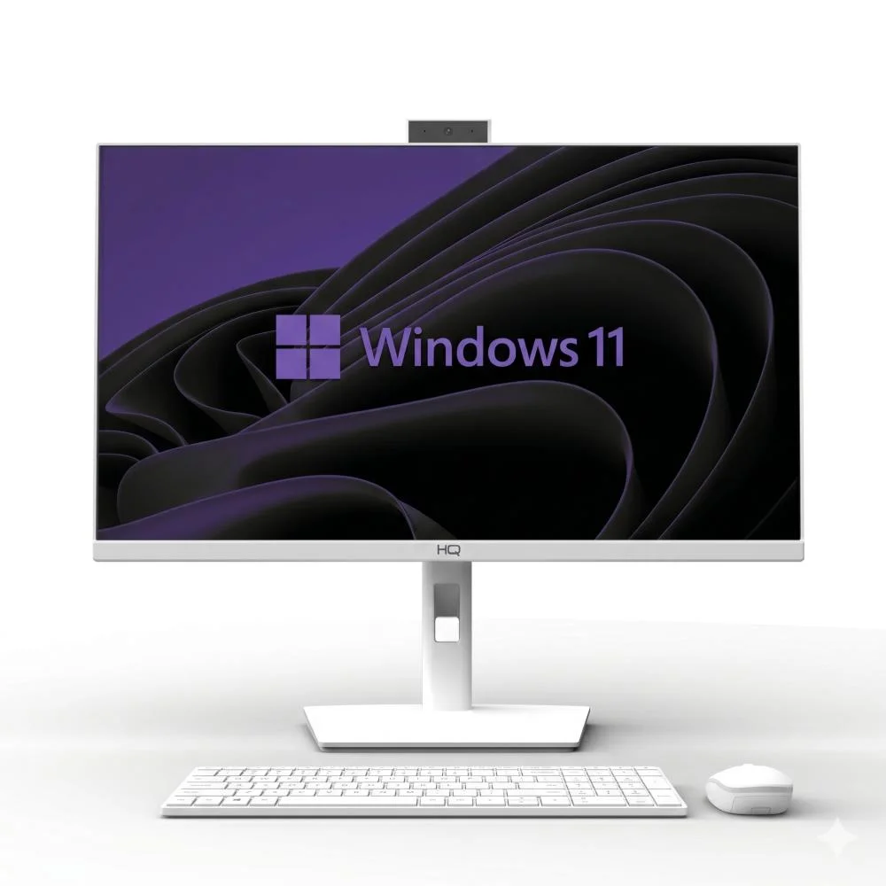 "Computador All In One 27"" Hq Branco, Intel i7 9700, 16gb, SSD 1TB, WINDOWS 11 Pro, Ajuste De Altura, Webcam, Wifi, Hq Business"