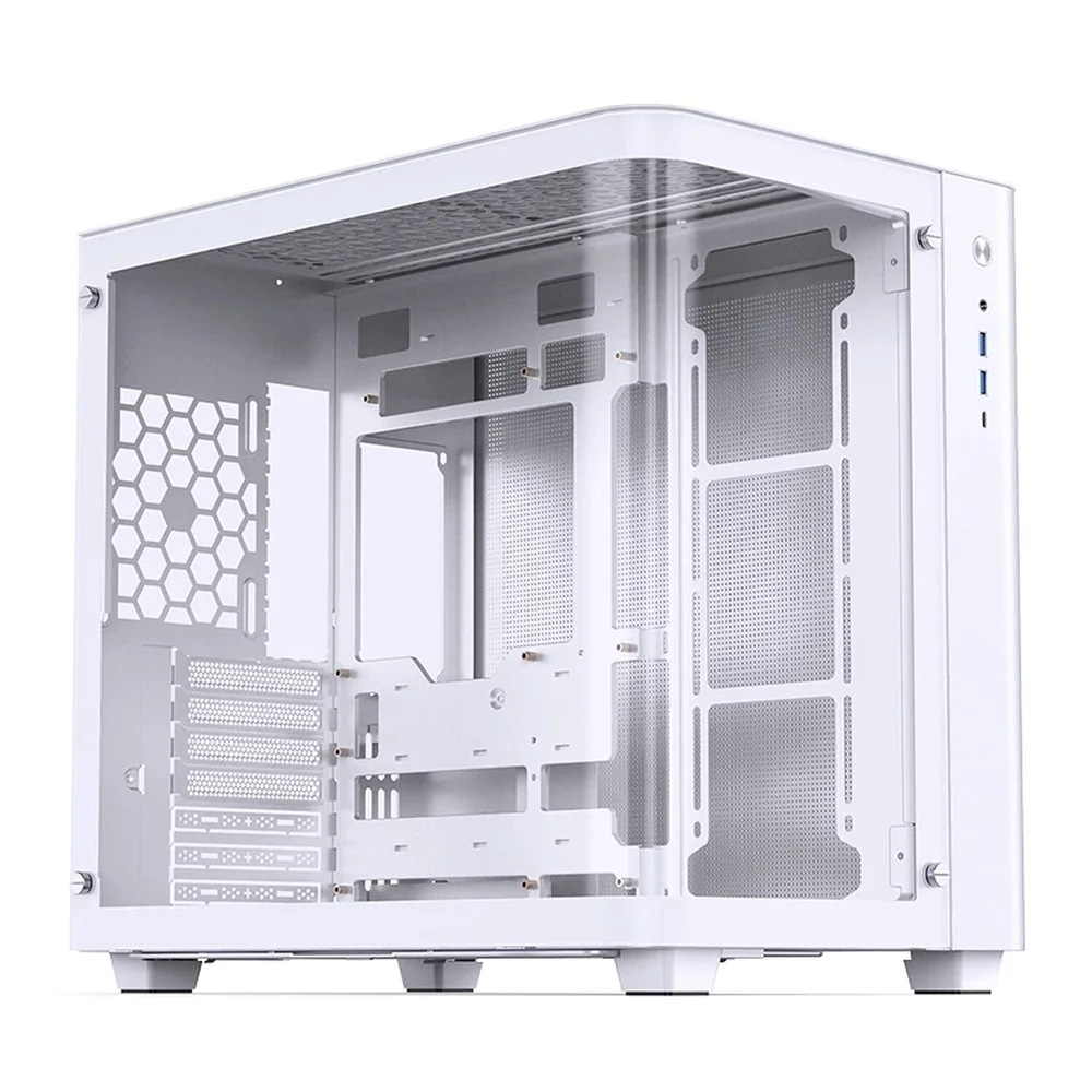 Gabinete Gamer Premium Jonsbo Tk-3 White Aquário Vidro Curvo Atx Usb-c Branco Gabinete Gamer Premium Jonsbo Tk-3 White Aquário Vidro Curvo Atx Usb-c Branco