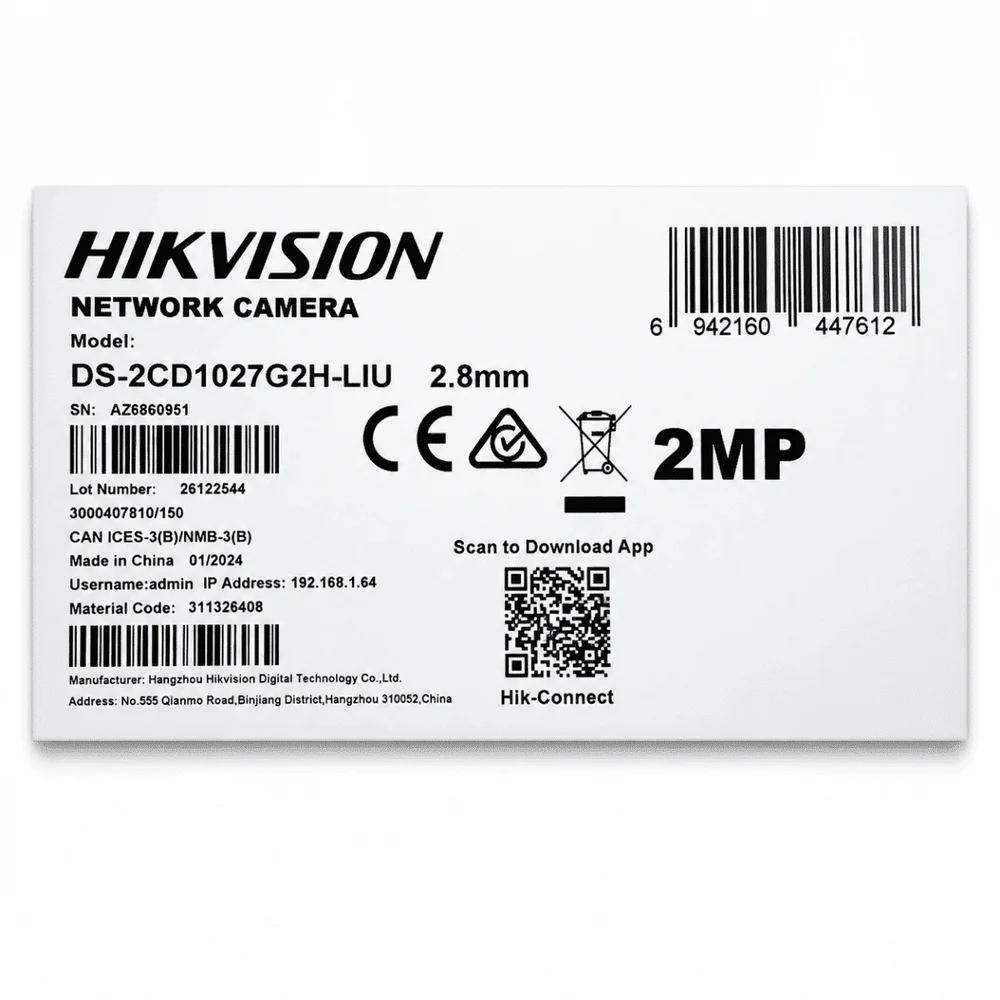 Câmera Segurança Áudio Hikvision 2mp Full Hd Colorvu 2.8mm Poe Ip67